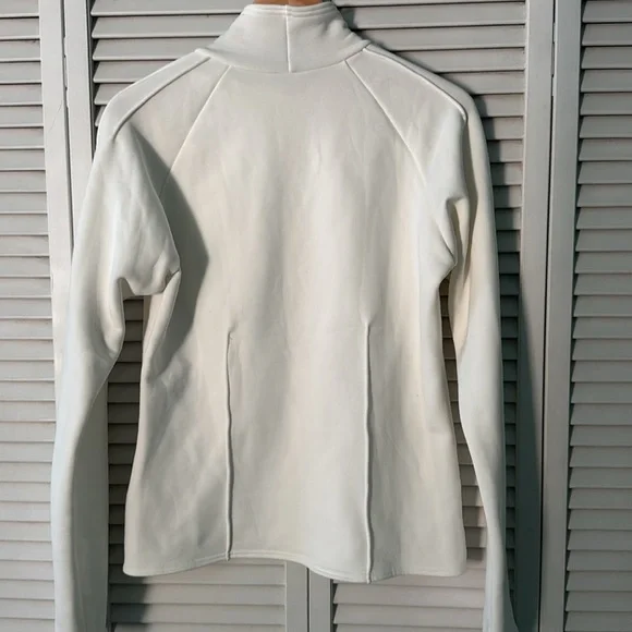 Athleta Ladies pullover with soft lining Sz L creamy white color. Like New - Picture 4 of 6
